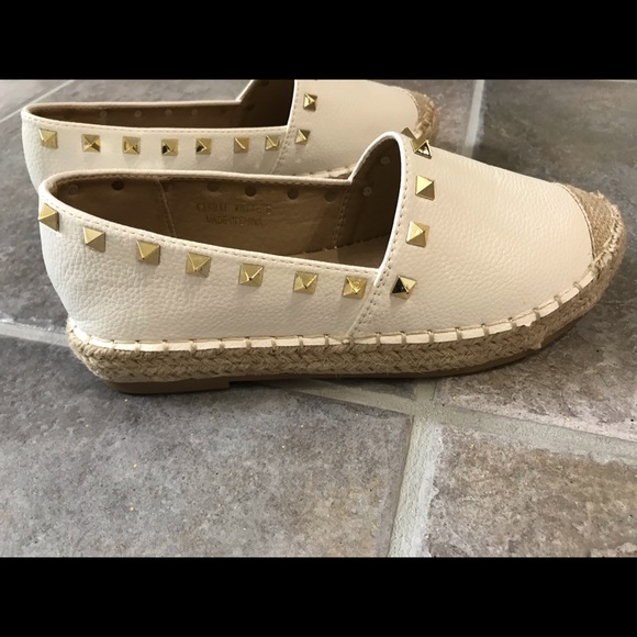 White Steve Madden Espadrille Shoes size 6 - Picture 4 of 7